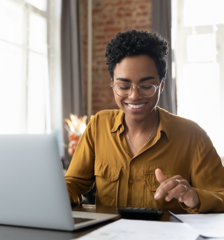 Woman at computer